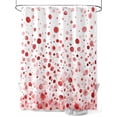 thumbnail image 1 of Boanket Polyester Fabric Red Polka Dot Shower Curtain, Modern Art Abstract Watercolor Dot Waterproof Bathtub Curtain Bathroom Decor Set with Hooks 60 x 72 Inches,, 1 of 6