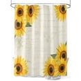 thumbnail image 1 of Boanket Polyester Fabric Sunflower Retro Shower Curtain, Spring Summer Retro Botanical Floral Waterproof Bathtub Curtain Bathroom Decor Set with Hooks 72 x 72 Inches,, 1 of 6