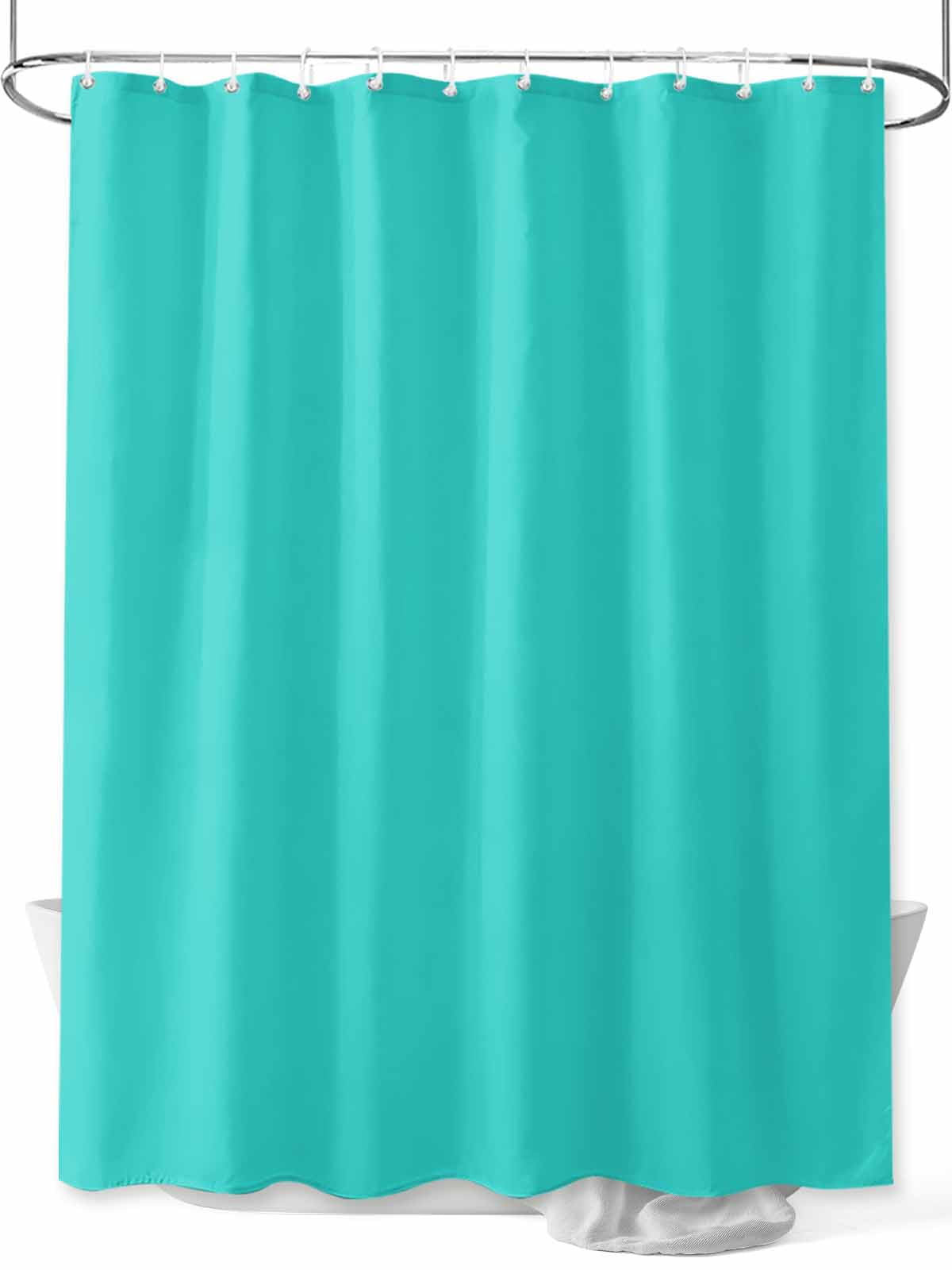 Boanket Polyester Fabric Turquoise Shower Curtain, Modern Pure ...