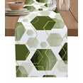 thumbnail image 1 of Boanket Sage Green Geometric Table Runner - 90 Inch Long, Kitchen Dining Table Runner Dresser Scarves, Gold White Hexagon Modern Farmhouse Decor for Coffee Tables Wedding Party Banquet, 1 of 8