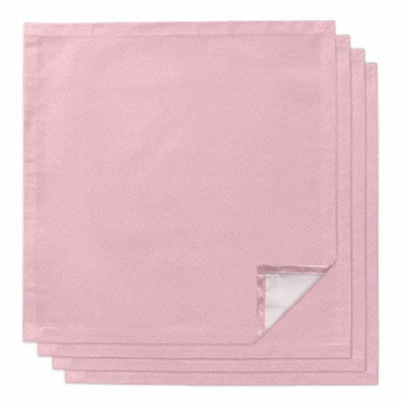 Boanket Solid Pink Cloth Napkins Set of 4, Holiday Napkins for Baby Shower, Romantic Minimalism Abstract Denim Texture Washable Reusable Dinner Napkins for Cocktail Wedding Party, 20 x 20 Inch