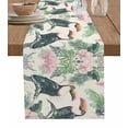 thumbnail image 1 of Boanket Summer Parrot Table Runner - 120 Inch Long, Kitchen Dining Table Runner Dresser Scarves, Retro Watercolor Flower Plam Leaves Leaf Farmhouse Decor for Coffee Tables Wedding Party Banquet, 1 of 8