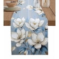 thumbnail image 1 of Boanket White Floral Table Runner - 48 Inch Long, Kitchen Dining Table Runner Dresser Scarves, Blue Botanical Flowers Branches Plants Farmhouse Decor for Coffee Tables Wedding Party Banquet, 1 of 8