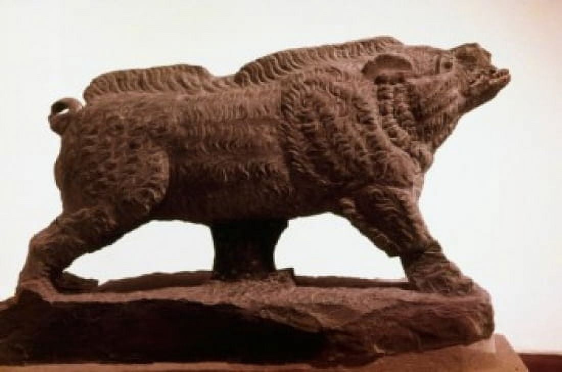 Boar 450 BC Greek Art(- ) Stone Canvas Art - (18 x 24)