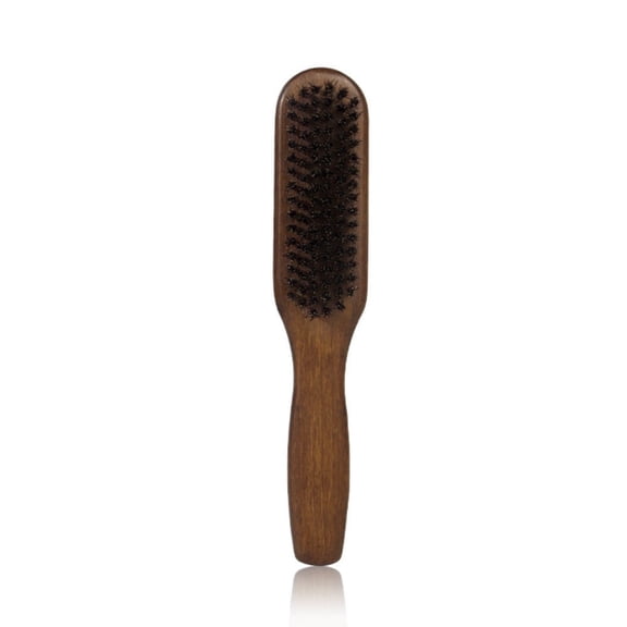 Boar Bristle Beard Brush for Men - Boar Bristle Hair Brush for Beard Straightener Soft Bristle Hair Brush - Mens Beard Grooming Brush for Thick Hair