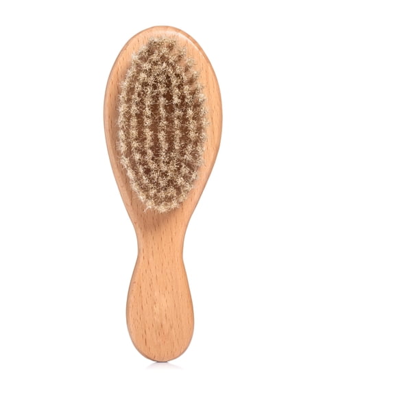 Boar Bristle Cat Brush, Soft Pet Brush for Cats Kittens Small Dogs Rabbits, Gentle Grooming Tool for Sensitive Coats, Indoor Outdoor Use, Durable Wooden Handle, Brown