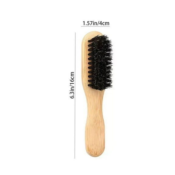 Boar Bristle Slick Back Hair Brush for Sleek Ponytail Bun & Smoothing Baby Hairs, Flyaways, Edge Control - Backcombing & Teasing