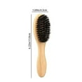 thumbnail image 1 of Boar Bristle Slick Back Hair Brush for Sleek Ponytail Bun & Smoothing Baby Hairs, Flyaways, Edge Control - Backcombing & Teasing, 1 of 9