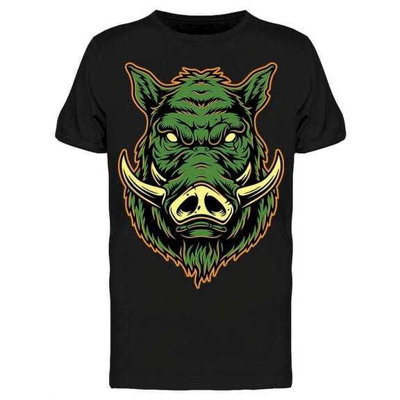 Boar Head Graphic Art T-Shirt Men -Image by Shutterstock, Male Small