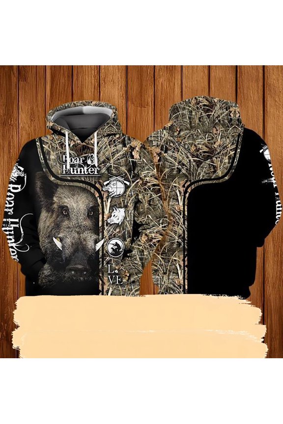 Boar Hunter 3D Hoodie T-Shirt