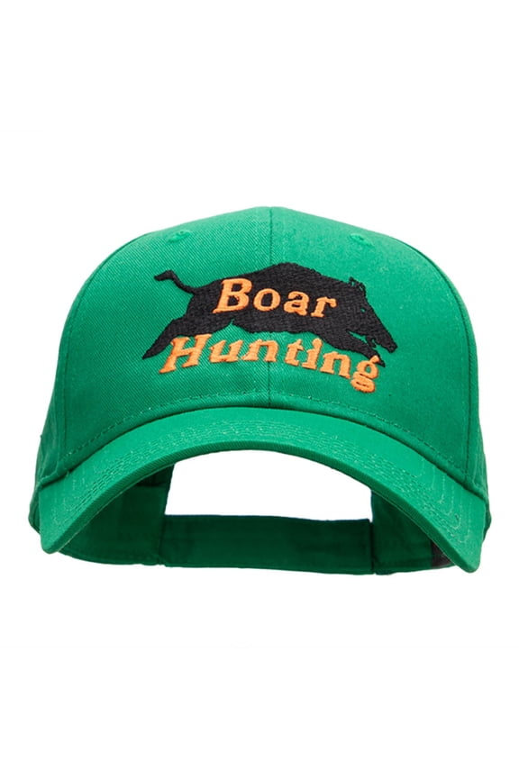 Boar Hunting Embroidered Low Profile Cap - Kelly OSFM