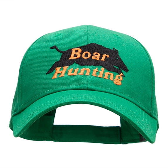 Boar Hunting Embroidered Low Profile Cap - Kelly OSFM