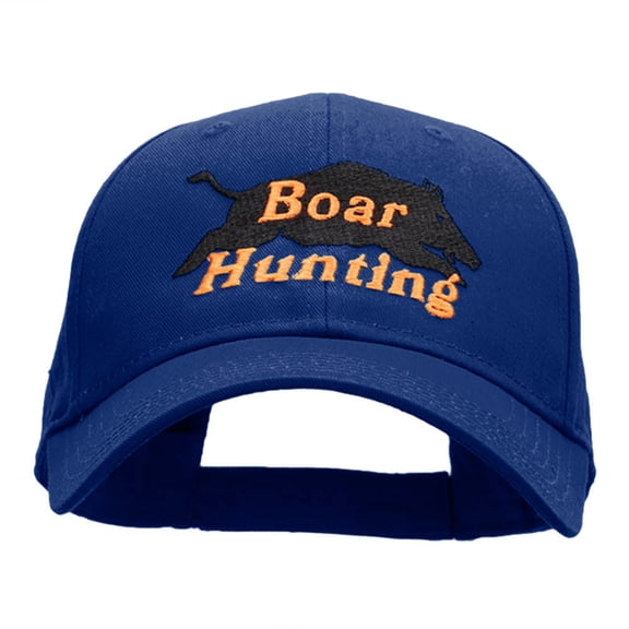 Boar Hunting Embroidered Low Profile Cap - Royal OSFM