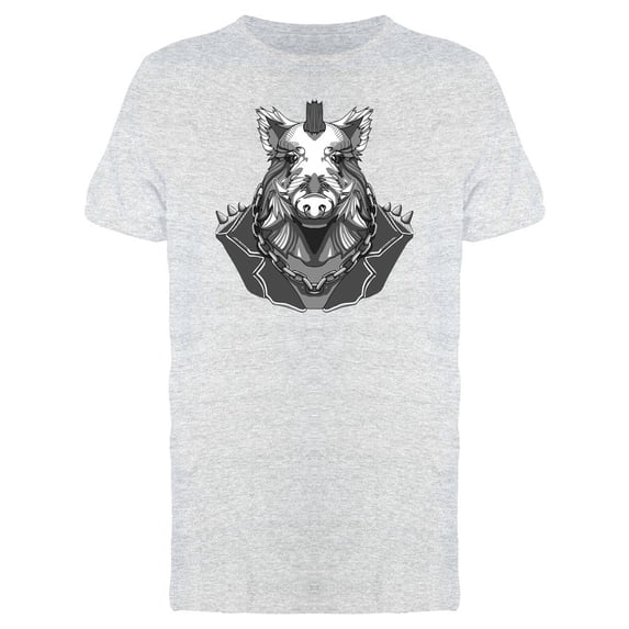 Boar In Biker Jacket Tee Men's -Image by Shutterstock