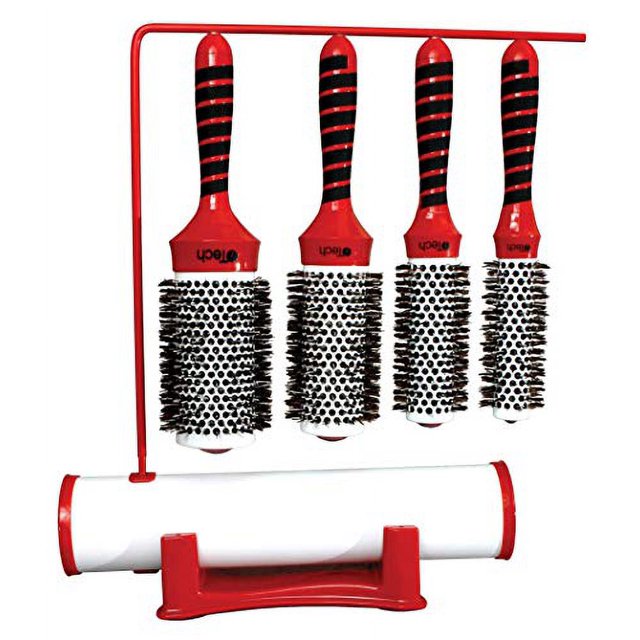 Boar & Nylon Bristle W/ Therapy Handle 4 Brush Set