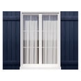 thumbnail image 1 of Board and Batten Exterior Window Shutters - Weather-Resistant Polypropylene - Easy DIY Install with 24 Pcs Shutter Fasteners - Compatible with Vinyl and Brick Surfaces - 14.5"W x 31"H - Blue, 1 of 9