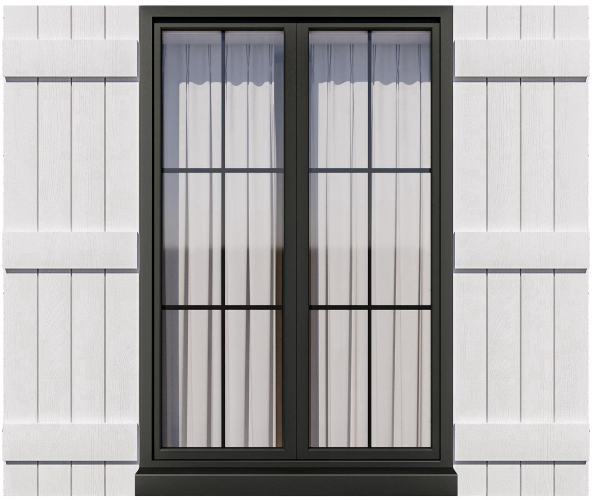 Board and Batten Exterior Window Shutters - Weather-Resistant ...