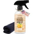 thumbnail image 1 of Board  Cleaner, with Microfiber Cloth, for  Countertop - Pure Ingredients Filtered Water, Distilled Vinegar, Castile Soap,  & Orange Citrus Oil Extracts, 12oz, 1 of 6