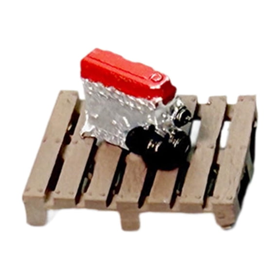 Board Engine Model Garage Fake Wooden Board Engine Miniature Car Workshop Plastic Small Space Decor for Collectors