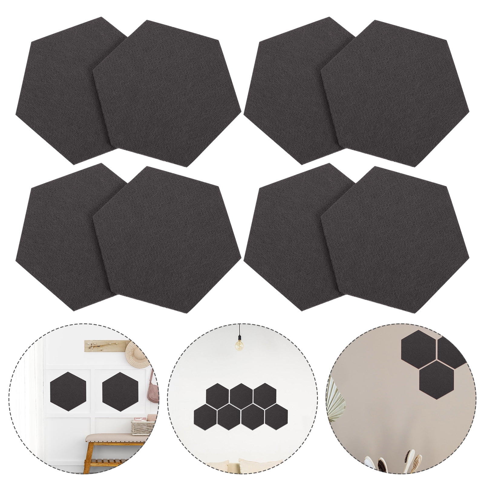 Board Felt Bulletin Hexagon Wall Cork Pin Memo Tiles Notice Decor Self