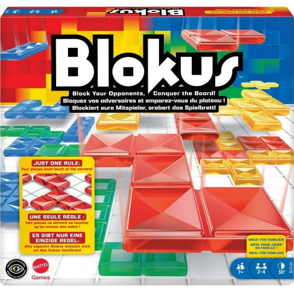 Board Game Blokus Strategy Game For 2-4 Players -Conquer The Board, 7+ yo