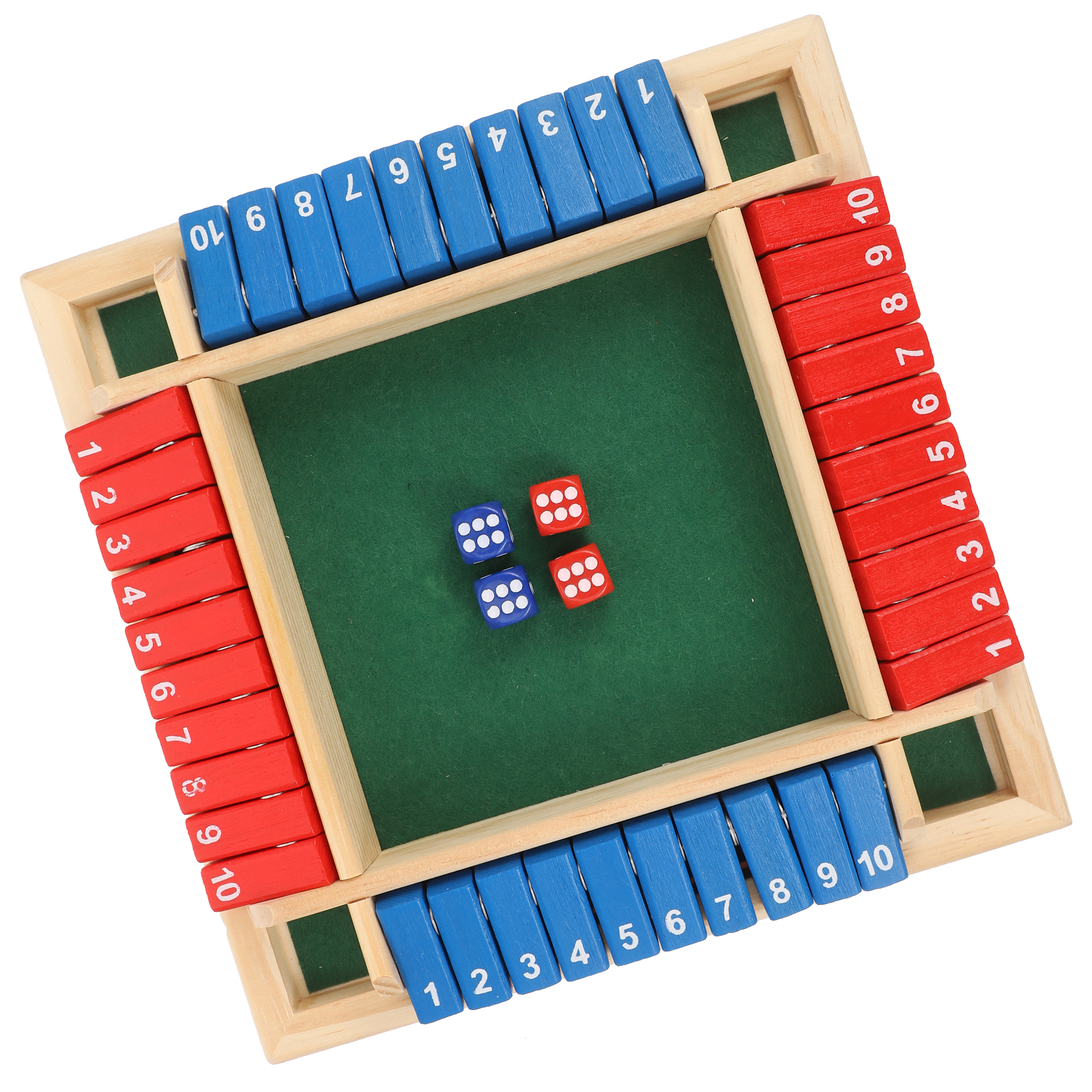 Board Game Dice Flipping Number Tiles 4 Player Bar Games Table Runners