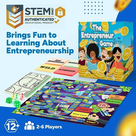 Board Game- The Entrepreneur Game- Award Winning STEM-Accredited Business Finance Board Game for Entrepreneurship- 2-6 Players Learn How to Create Grow and Expand Your Idea Into an Empire…