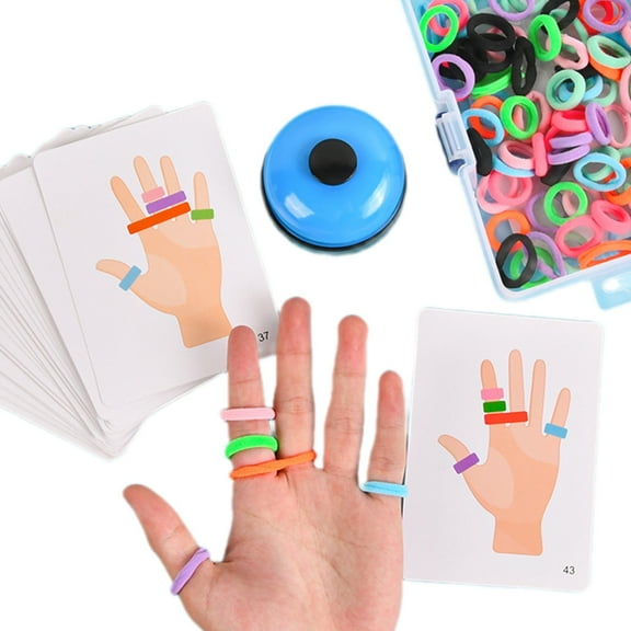 Board Game Finger Rings Set Activity for Family Gathering Brain Game