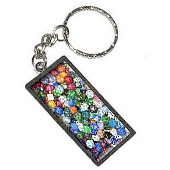 Board Game Gaming Dice Keychain Key Chain Ring