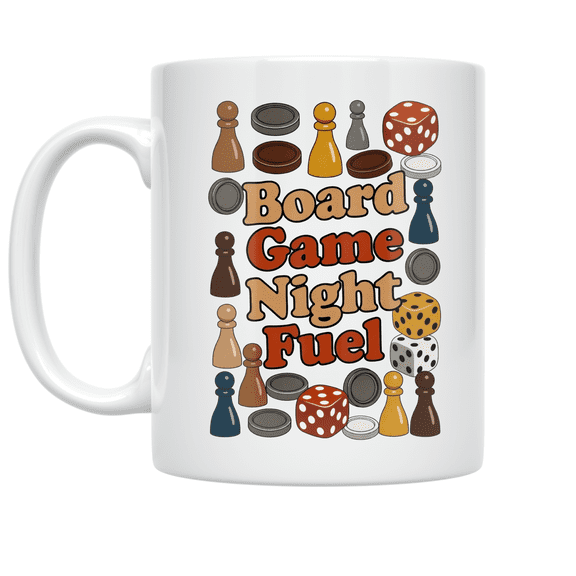 Board Game Night Fuel - Board Game Enthusiast - 11 oz Ceramic Coffee Mug