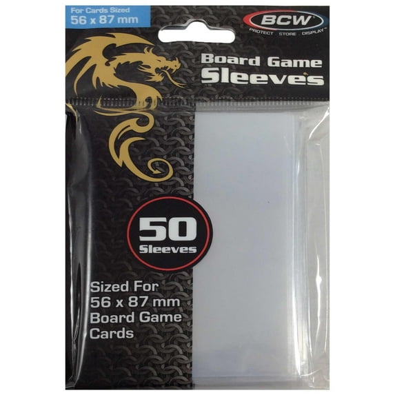 Board Game Sleeves - 56 x 87mm (50) New