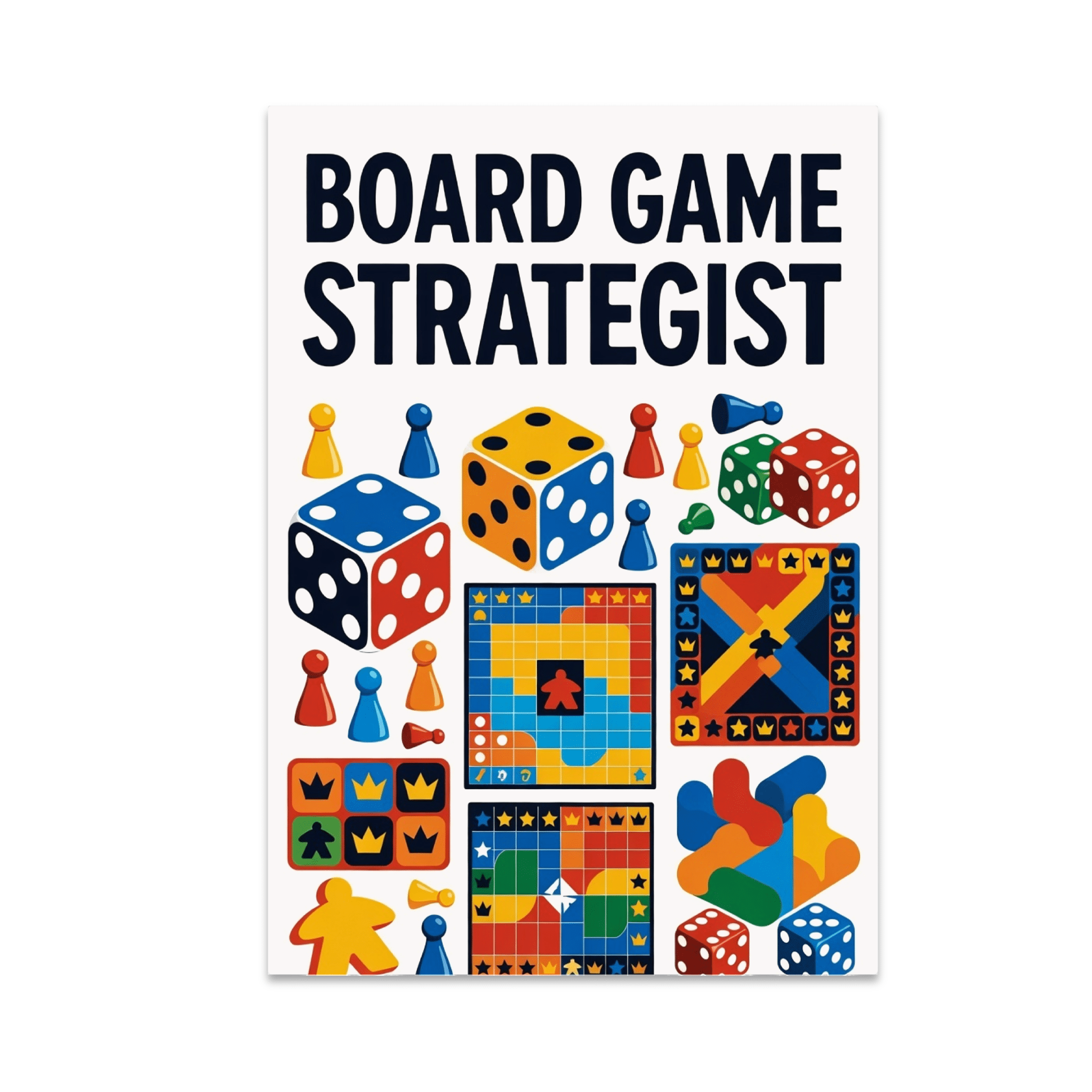 Board Game Strategist Wall Art - Board Game Enthusiast - 13x19 Poster ...
