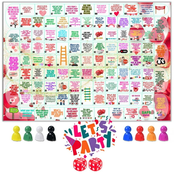 Board Game for Couples, Couples Games Date Night Ideas for Him, Her, Girlfriend, Boyfriend, Wife or Husband-- Birthday Anniversary&Valentines Gifts