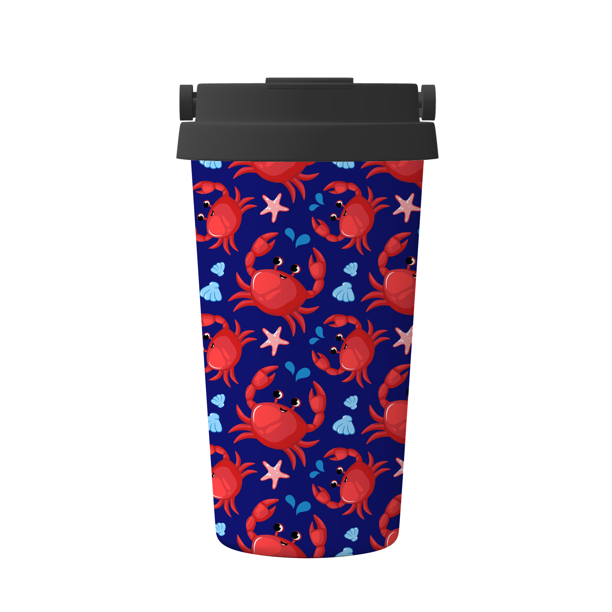 17oz Travel Tumbler with Leakproof Lid, Cute Crabs Stainless Steel