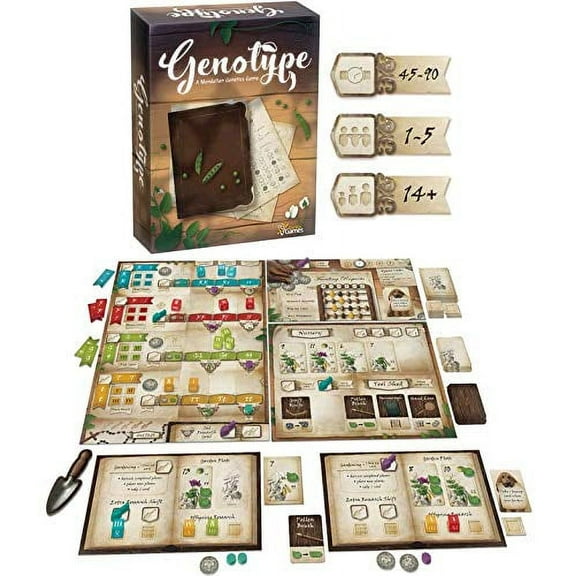 Board Games Genotype: A Mendelian Genetics Game, Strategy Board Game, 1-5 Players