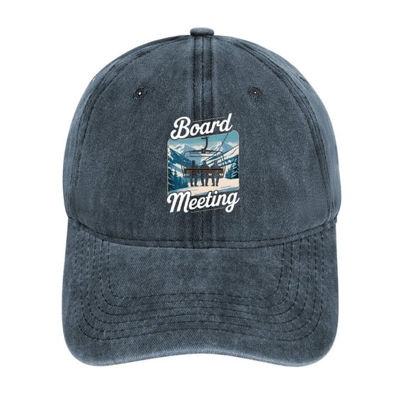 Board Meeting Navy Baseball Cap for Men Women, Adjustable Snapback Hats Cotton Hat