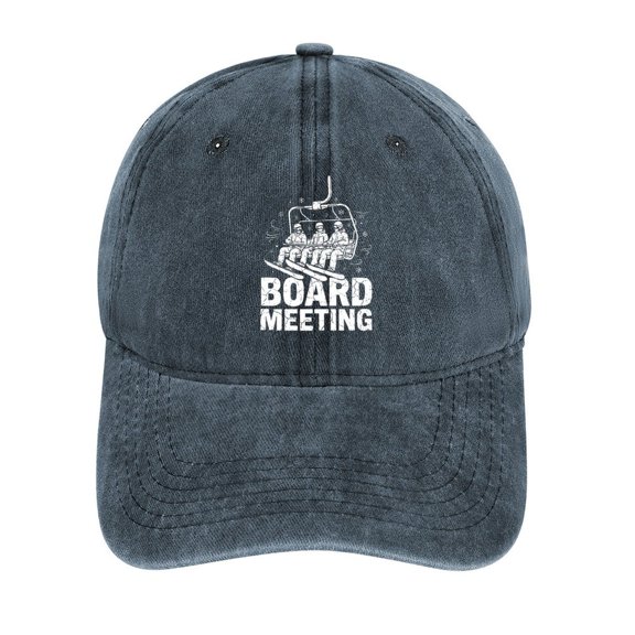 Board Meeting Navy Baseball Cap for Men Women, Adjustable Snapback Hats Cotton Hat