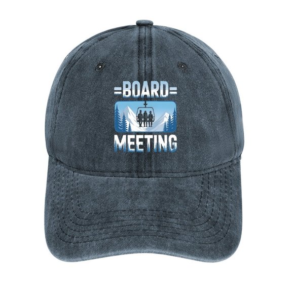Board Meeting Navy Baseball Cap for Men Women, Adjustable Snapback Hats Cotton Hat