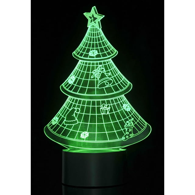 Board No More 3D Christmas Tree Laser Cut Precision LED Lights