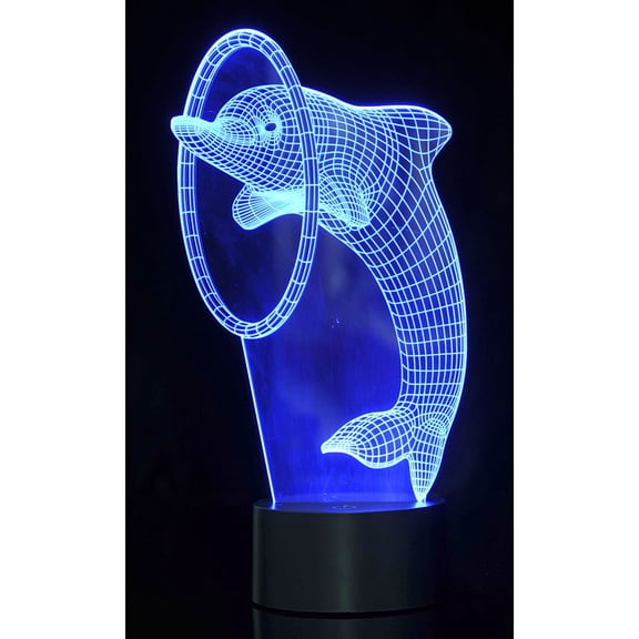 Board No More! 3D Dolphin Laser Cut Precision LED Lights