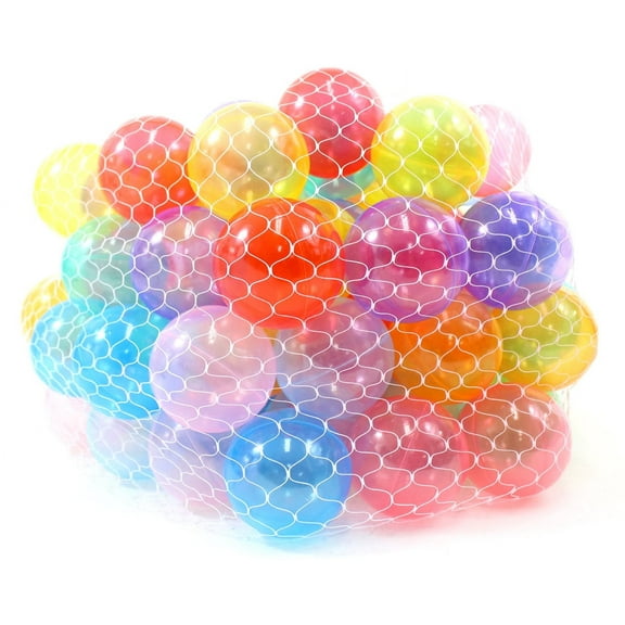 Board No More! Non-Toxic Transparent "Phthalate Free" Crush Proof Play Balls 100 Pieces Per Pack
