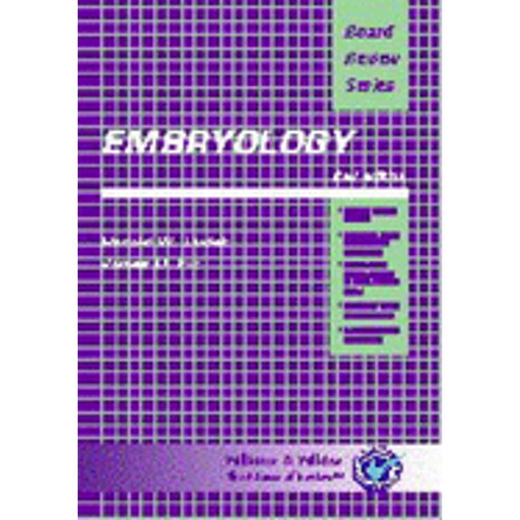 Pre-Owned Brs Embryology (Paperback) 0683302728 9780683302721