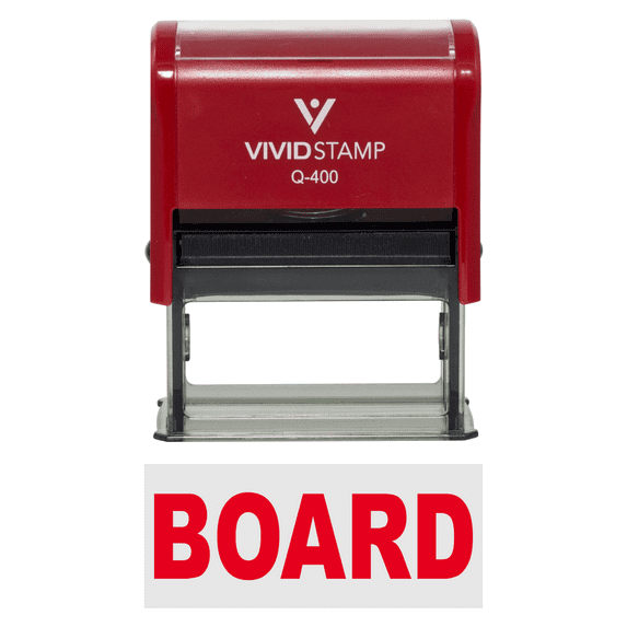 Board Self-Inking Office Rubber Stamp (Red Ink) - Q-400