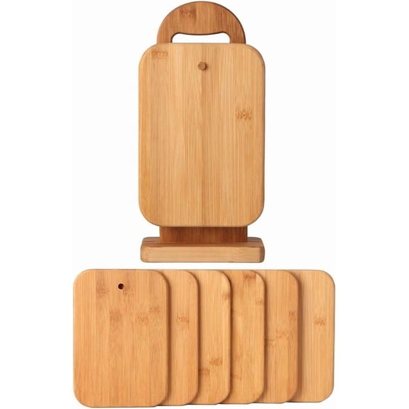 Board Set for Kitchen,Small  Boards with Holder,Serving Boards for Sandwich Cheese Meal Breakfast
