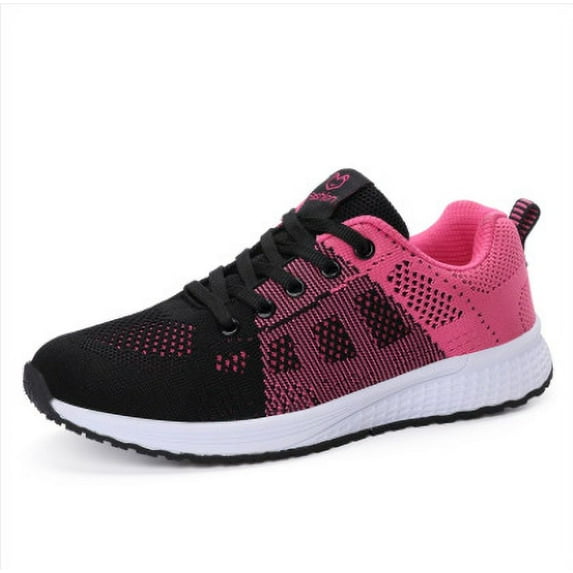 Board Shoes Women Flyweaving Mesh Women's Shoes Sneakers Flat Bottom Student Running Shoes Women