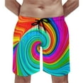 Board Shorts Bright Casual Swim Trunks Abstract Art Men Quick Dry