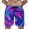 thumbnail image 1 of Board Shorts Bright Casual Swim Trunks Abstract Art Men Quick Dry Running Surf Hot Plus Size Beach, 1 of 6