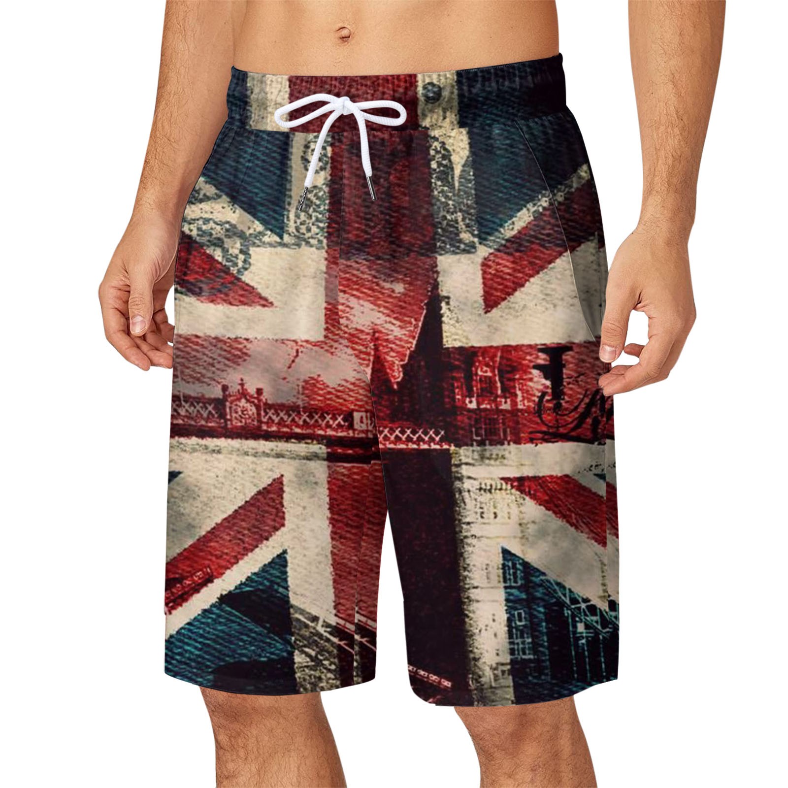 Board Shorts Men's,Mens Summer Plus Size Pants Pocket Drawstring Loose ...