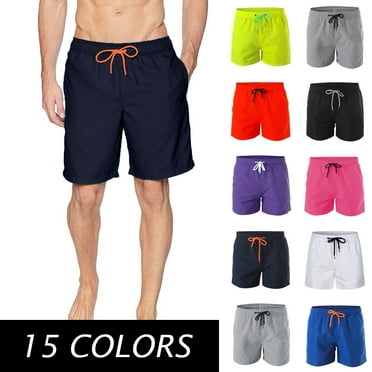 Board Shorts Swim Trunks for Men Sports Net Dry Quick With Inner Casual Swimwear Bathing Suits Beach Bottom Shorts Black