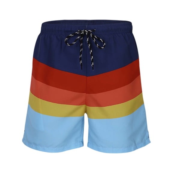 Board Shorts for Men Swim 5 Inch Lightweight Boxer Shorts Quick Dry Breathable Swim Trunks Summer Beach Multicolour S